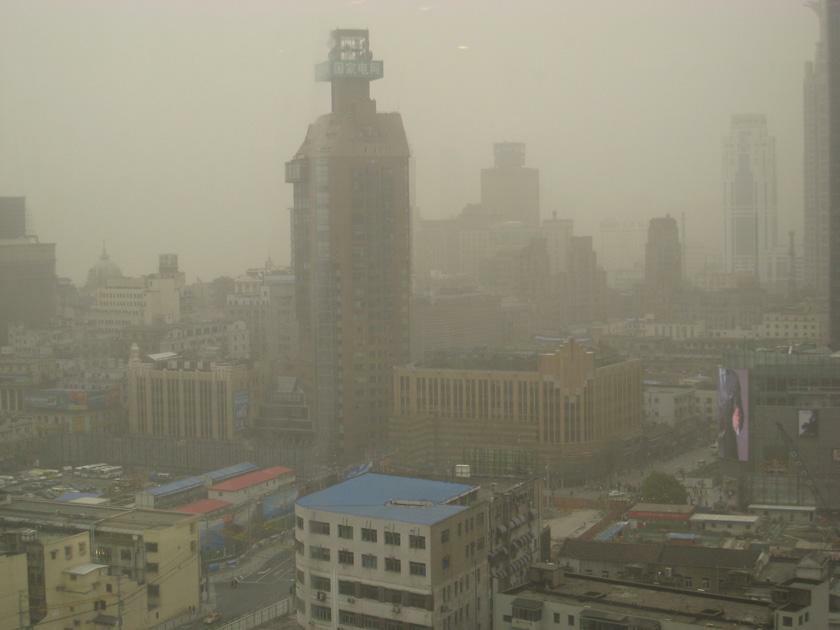 Smog v Šanghai, Flickr